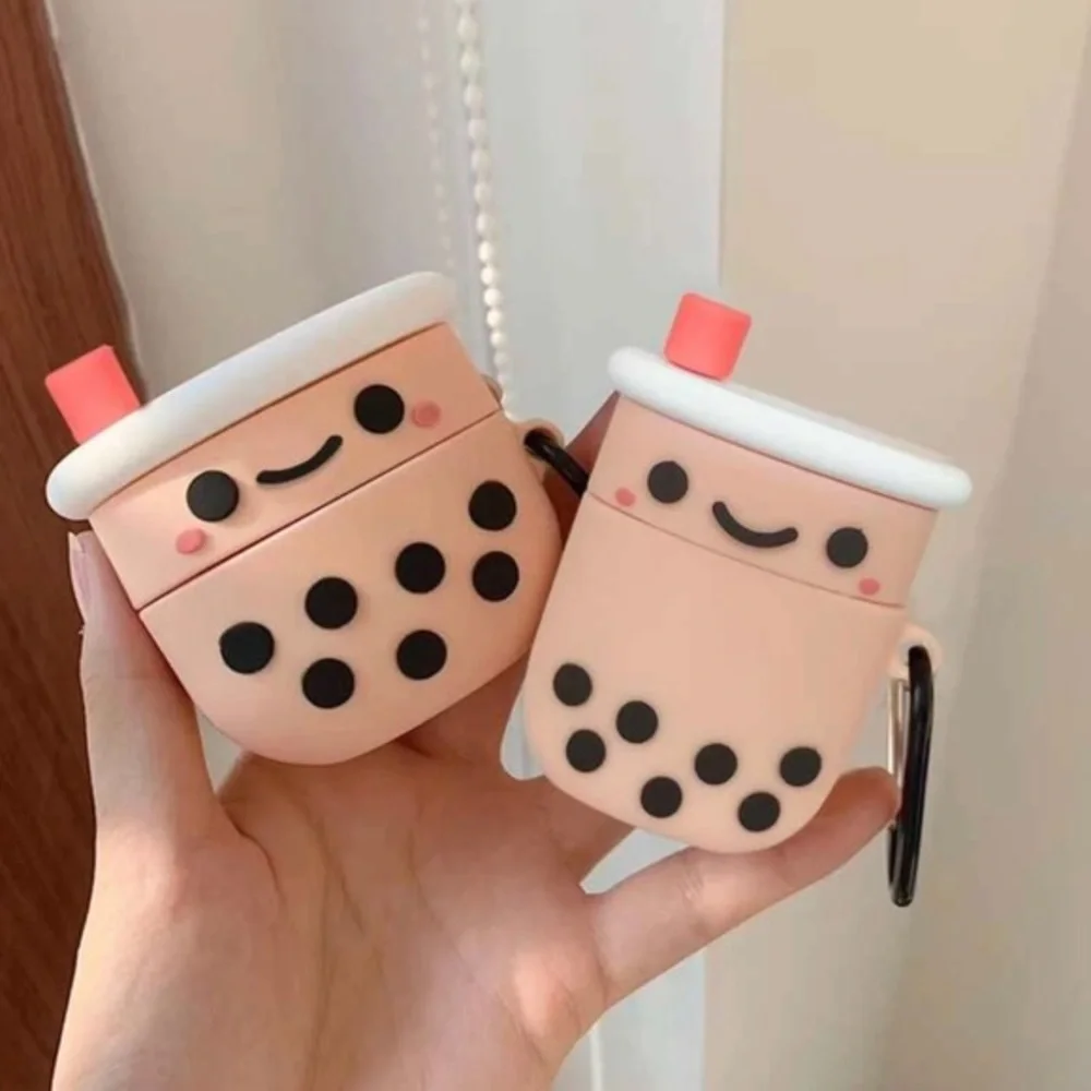 Girly Pink‎ Boba Milk Tea Silicone Protective